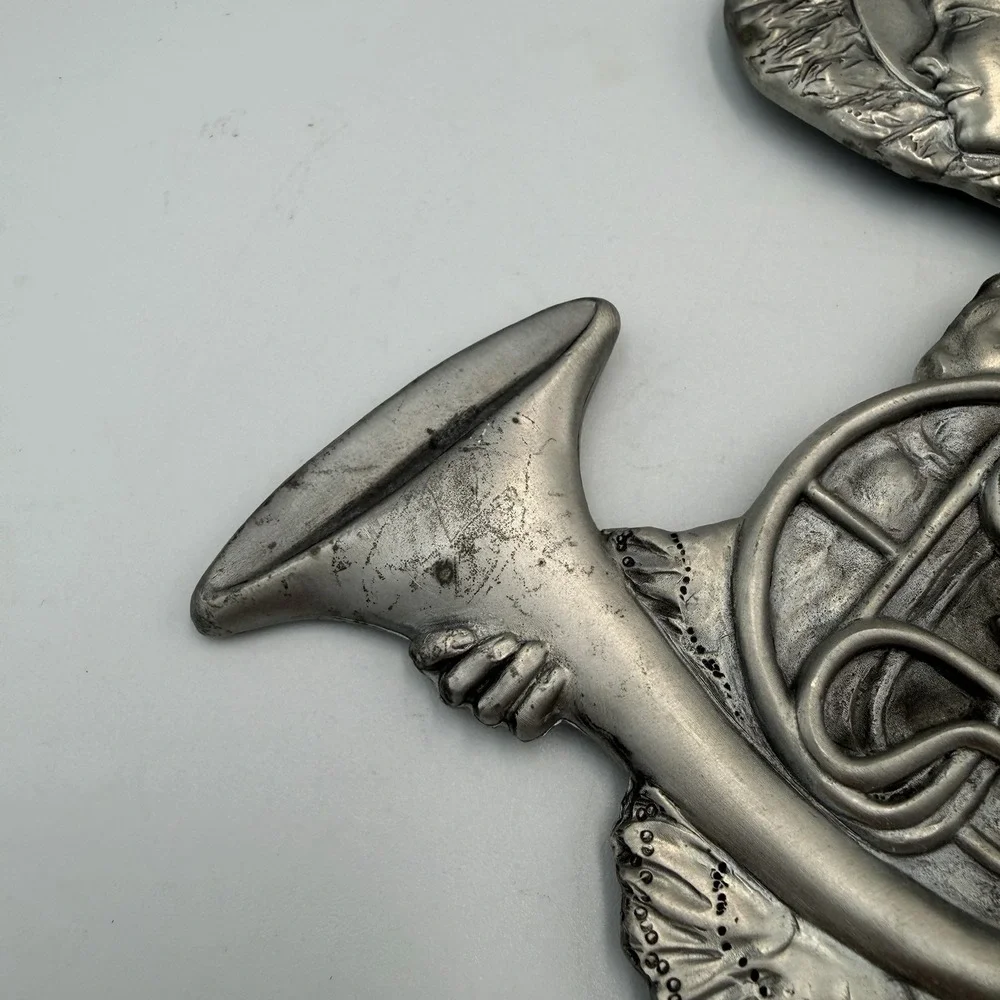 Vintage Set Of 2 Cast Seagull Pewter Angel 1990